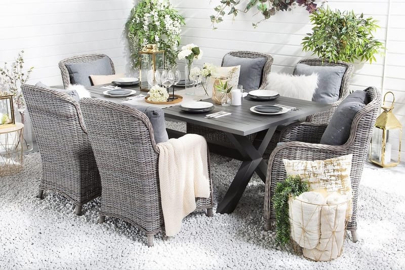 Cascais havebord 200 cm - Grå - Havemøbler - Havebord - Spisebord & havebord