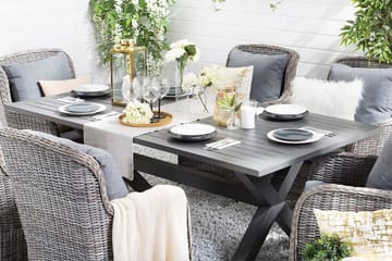 Cascais havebord 200 cm - Grå - Havemøbler - Havebord - Spisebord & havebord