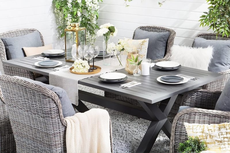 Cascais havebord 200 cm - Grå - Havemøbler - Havebord - Spisebord & havebord