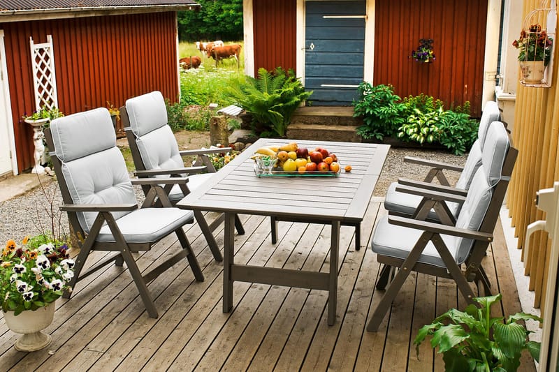 CECILIA BORD 100X165(225/285)CM GRÅ - Grålaseret Fyr - Havemøbler - Havebord - Spisebord & havebord
