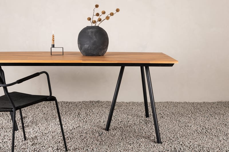 Chan Spisebord 200 cm Sort/Brun - Venture Home - Spisebord & havebord