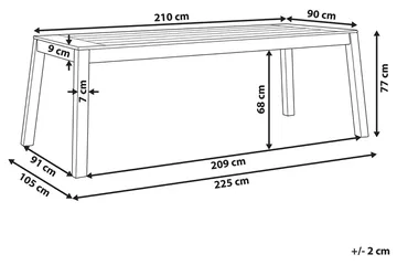 Coteto Spisebord 210 cm - Akacie - Havemøbler - Havebord - Spisebord & havebord