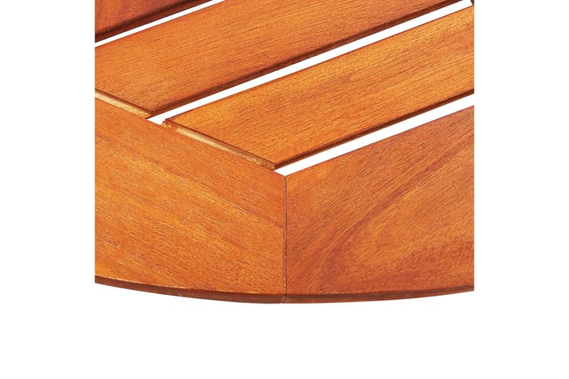 foldbart havebord Ã˜90x75 cm massivt eukalyptustræ - Brun - Spisebord & havebord