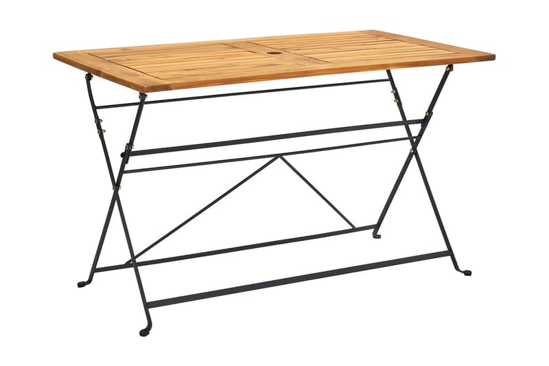 foldbart havebord 120x70x74 cm massivt akacietræ - Brun - Havemøbler - Havebord - Spisebord & havebord