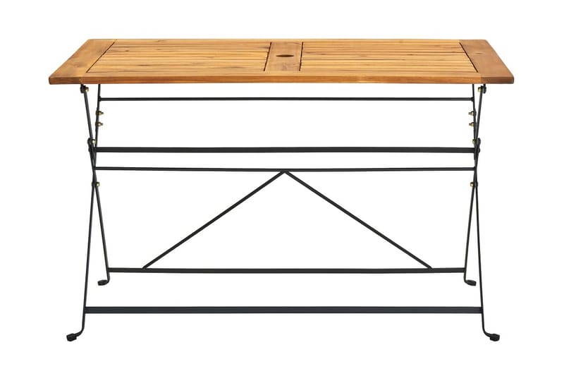 foldbart havebord 120x70x74 cm massivt akacietræ - Brun - Havemøbler - Havebord - Spisebord & havebord