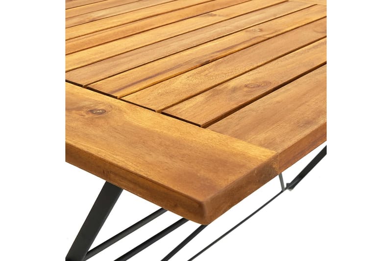 foldbart havebord 120x70x74 cm massivt akacietræ - Brun - Spisebord & havebord
