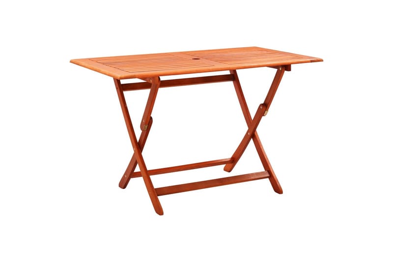 foldbart havebord 120x70x75 cm massivt eukalyptustræ - Brun - Havemøbler - Havebord - Spisebord & havebord
