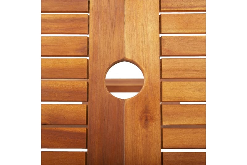 foldbart havebord 135 x 85 x 75 cm massivt akacietræ - Brun - Spisebord & havebord
