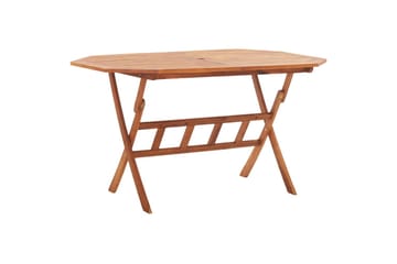 foldbart havebord 135 x 85 x 75 cm massivt akacietræ - Brun - Havemøbler - Havebord - Spisebord & havebord