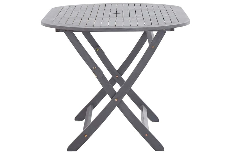 Foldbart Havebord 160 X 85 X 75 cm Massivt Akacietræ - Grå - Havemøbler - Havebord - Spisebord & havebord