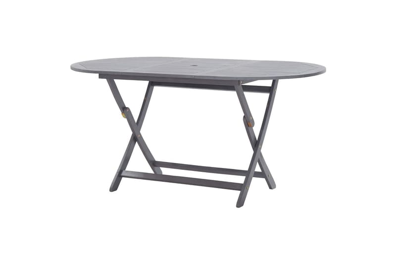 Foldbart Havebord 160 X 85 X 75 cm Massivt Akacietræ - Grå - Havemøbler - Havebord - Spisebord & havebord