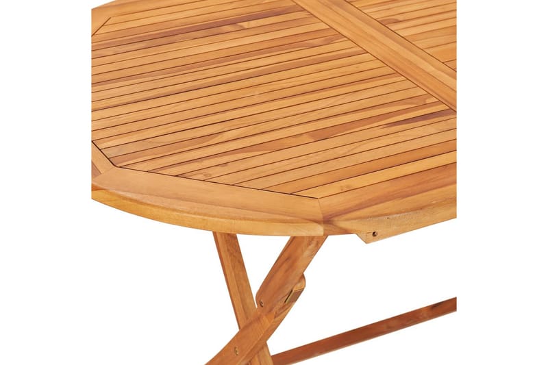 Foldbart Havebord 160x80x75 cm Massivt Teaktræ - Brun - Spisebord & havebord