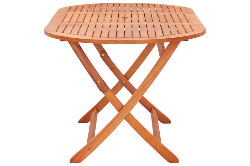 Foldbart Havebord 160x85x74 cm Massivt Eukalyptustræ - Brun - Havemøbler - Havebord - Spisebord & havebord