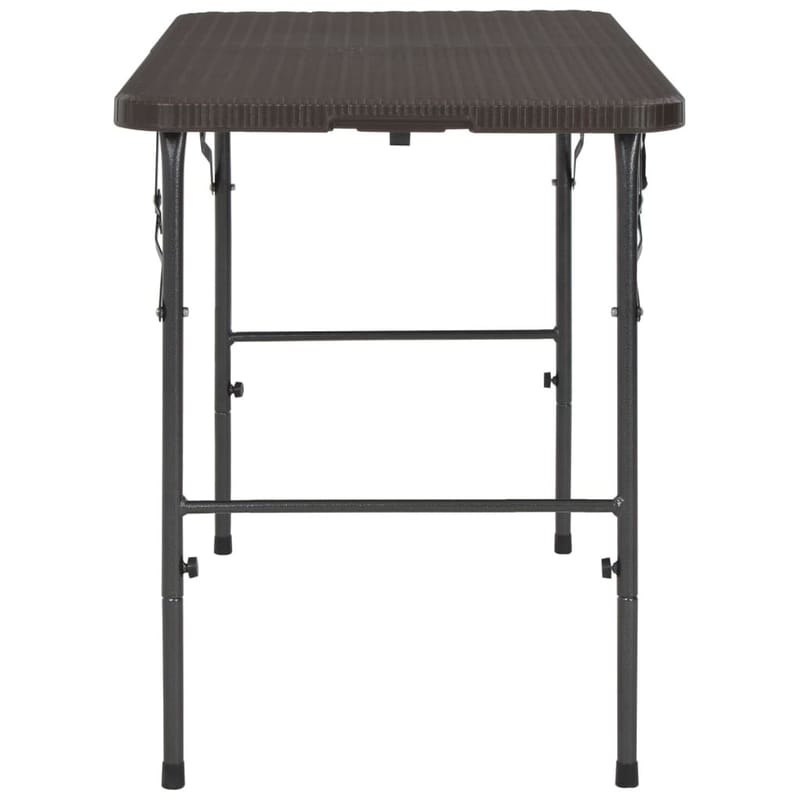 Foldbart Havebord Hdpe Rattanlook Brun - Brun - Havemøbler - Havebord - Spisebord & havebord
