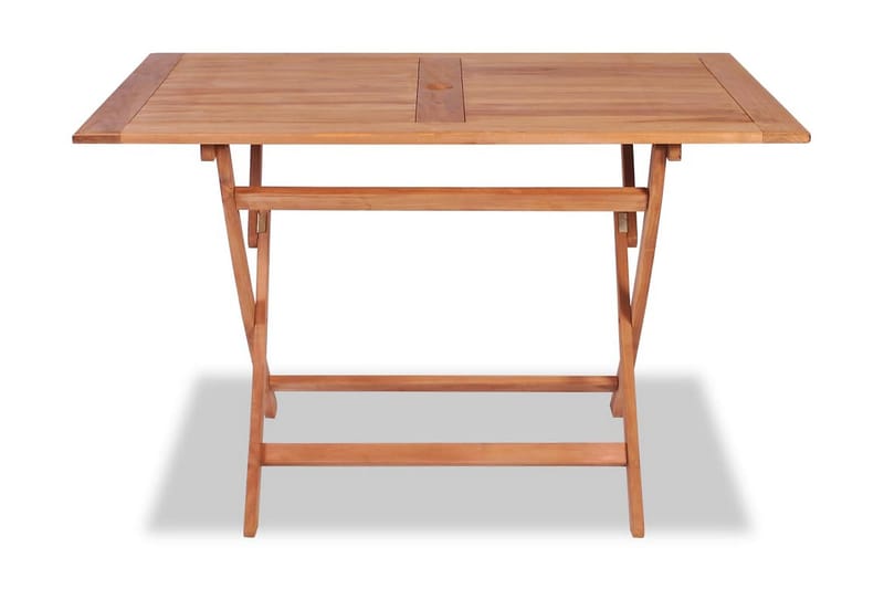 Foldbart Havespisebord 120 X 70 X 75 Cm Teaktræ - Brun - Havemøbler - Havebord - Spisebord & havebord