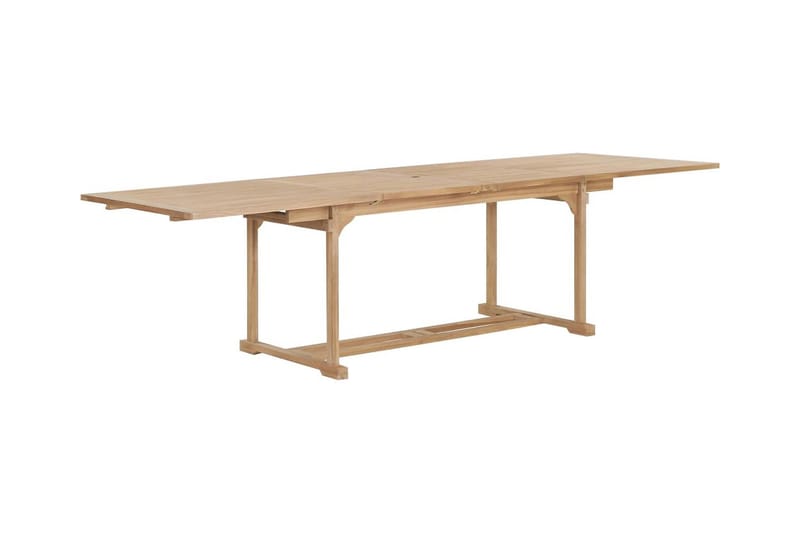 Forlængeligt Havebord 180-280 X 100 X 75 Cm Massivt Teaktræ - Brun - Havemøbler - Havebord - Spisebord & havebord