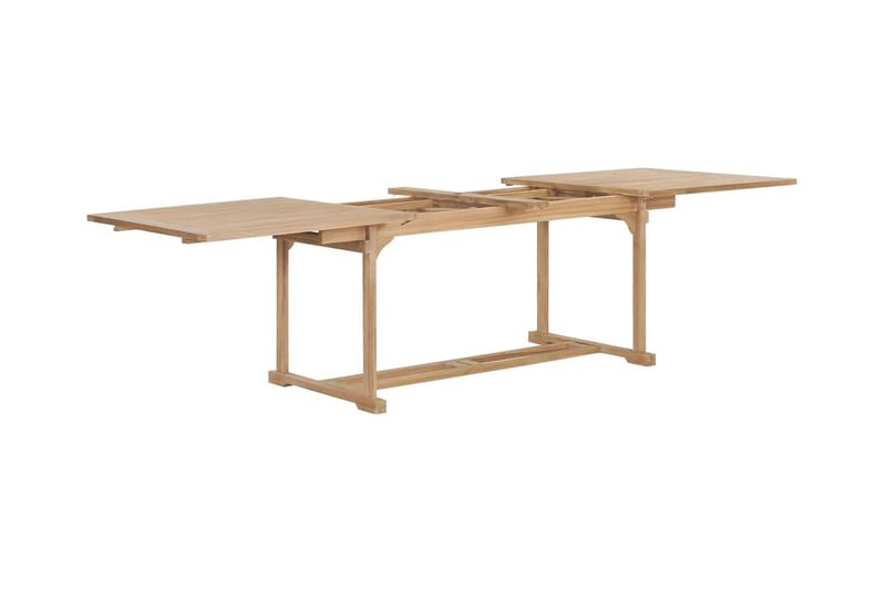 Forlængeligt Havebord 180-280 X 100 X 75 Cm Massivt Teaktræ - Brun - Havemøbler - Havebord - Spisebord & havebord