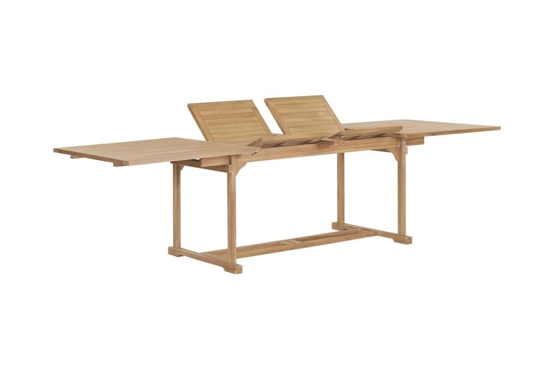 Forlængeligt Havebord 180-280 X 100 X 75 Cm Massivt Teaktræ - Brun - Havemøbler - Havebord - Spisebord & havebord