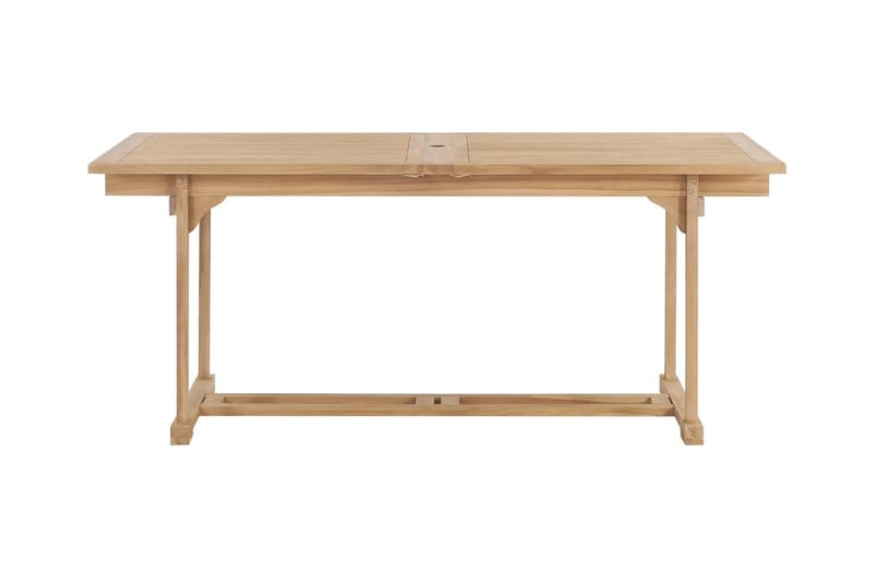 Forlængeligt Havebord 180-280 X 100 X 75 Cm Massivt Teaktræ - Brun - Havemøbler - Havebord - Spisebord & havebord