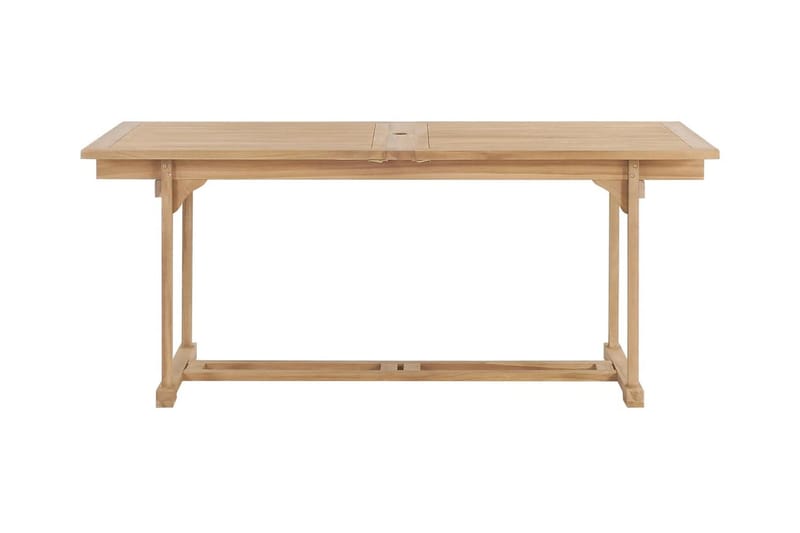 Forlængeligt Havebord 180-280 X 100 X 75 Cm Massivt Teaktræ - Brun - Spisebord & havebord