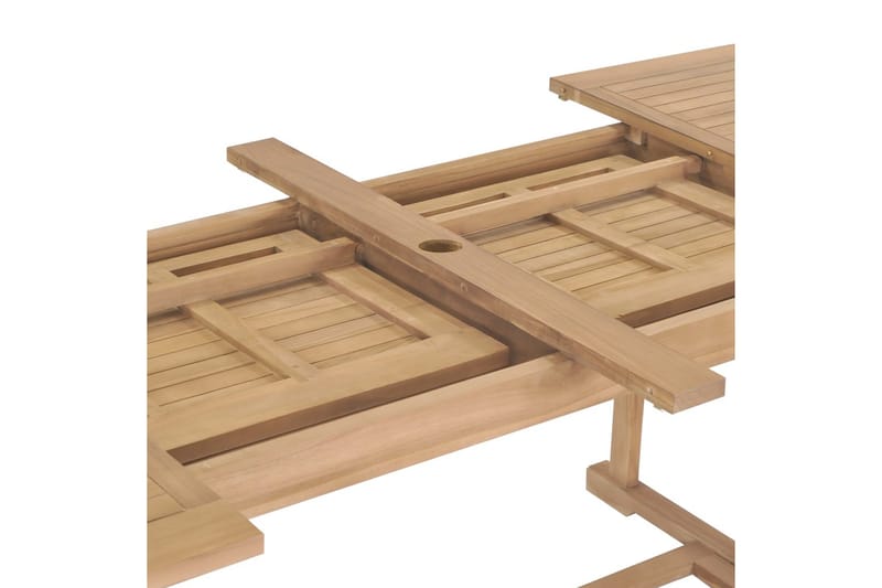 Forlængeligt Havebord 180-280X100X75Cm Massivt Teaktræ Oval - Brun - Havemøbler - Havebord - Spisebord & havebord
