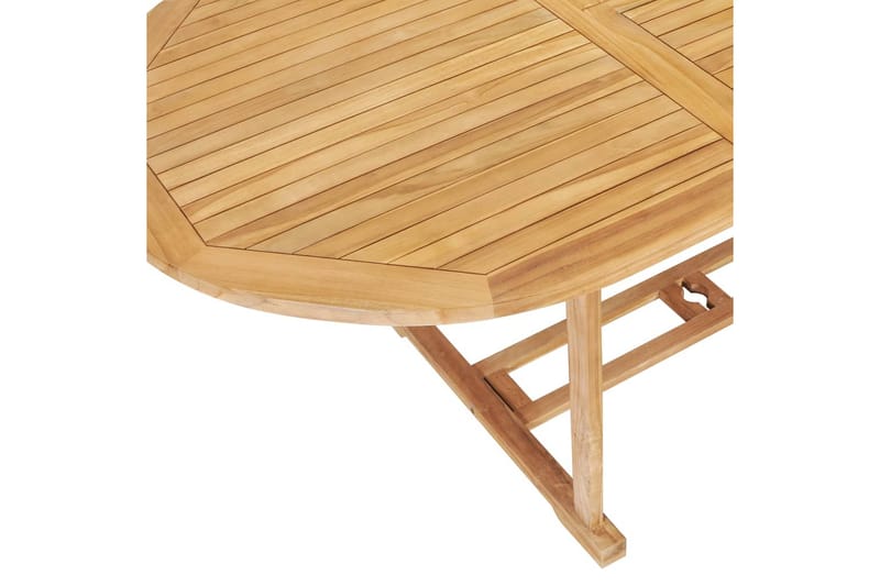 Forlængeligt Spisebord 150-200 X 100 X 75 Cm Massivt Teaktræ - Brun - Havemøbler - Havebord - Spisebord & havebord