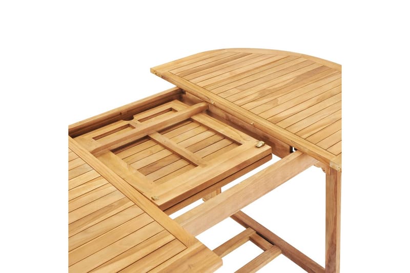 Forlængeligt Spisebord 150-200 X 100 X 75 Cm Massivt Teaktræ - Brun - Havemøbler - Havebord - Spisebord & havebord