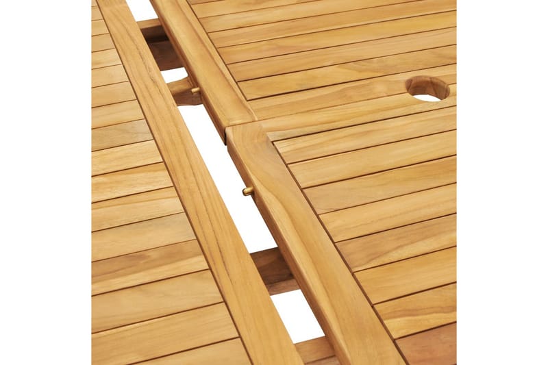 Forlængeligt Spisebord 150-200 X 100 X 75 Cm Massivt Teaktræ - Brun - Havemøbler - Havebord - Spisebord & havebord