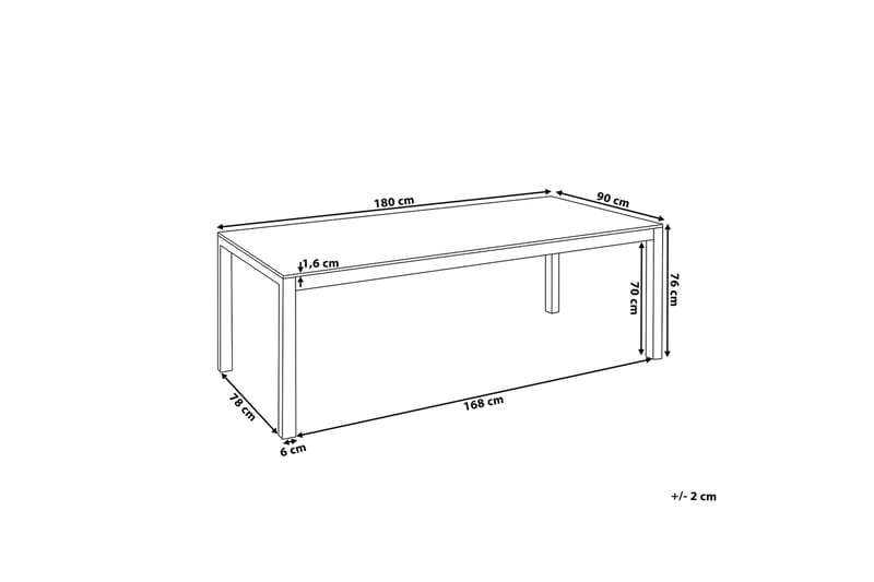 Grosseto Havebord 180 cm - Sort - Spisebord & havebord