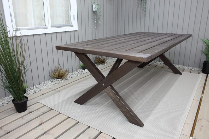 Hains Fasta Spisebord 220 cm - Brun - Havemøbler - Havebord - Spisebord & havebord