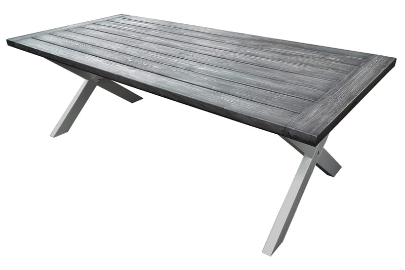 Hains Fasta Spisebord 220 cm - Sort/Grå/Hvid - Havemøbler - Havebord - Spisebord & havebord
