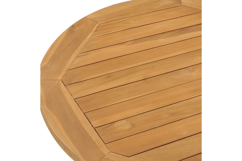 havebord Ã˜90x75 cm massivt teaktræ - Brun - Spisebord & havebord