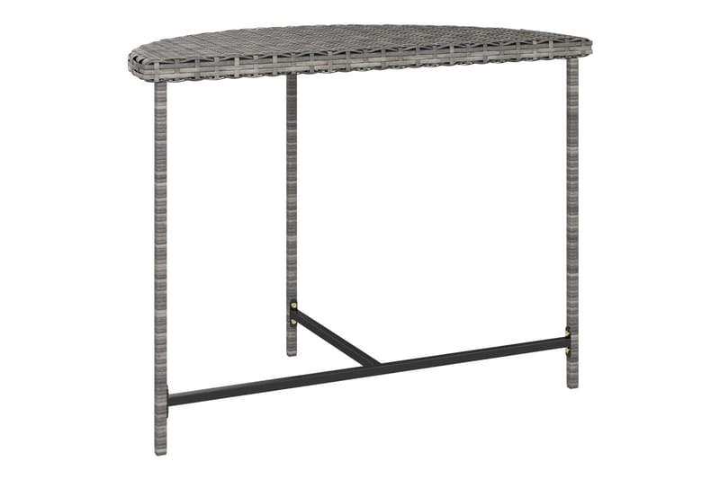 havebord 100x50x75 cm polyrattan grå - Grå - Havemøbler - Havebord - Spisebord & havebord