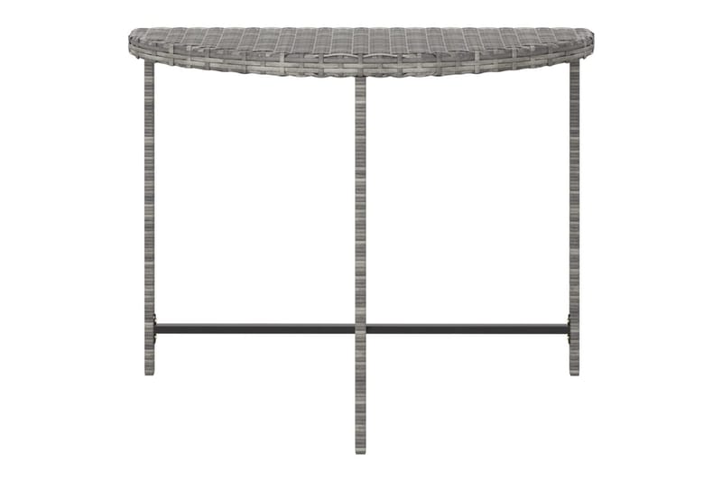 havebord 100x50x75 cm polyrattan grå - Grå - Havemøbler - Havebord - Spisebord & havebord