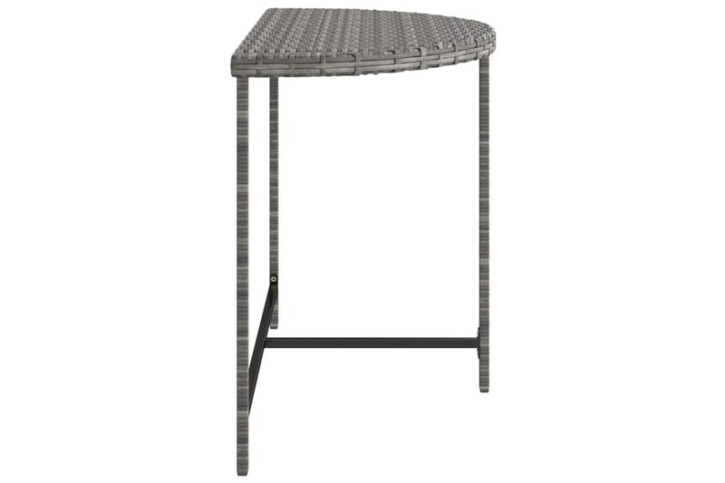 havebord 100x50x75 cm polyrattan grå - Grå - Havemøbler - Havebord - Spisebord & havebord