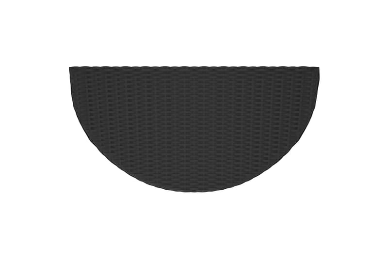 havebord 100x50x75 cm polyrattan sort - Sort - Spisebord & havebord