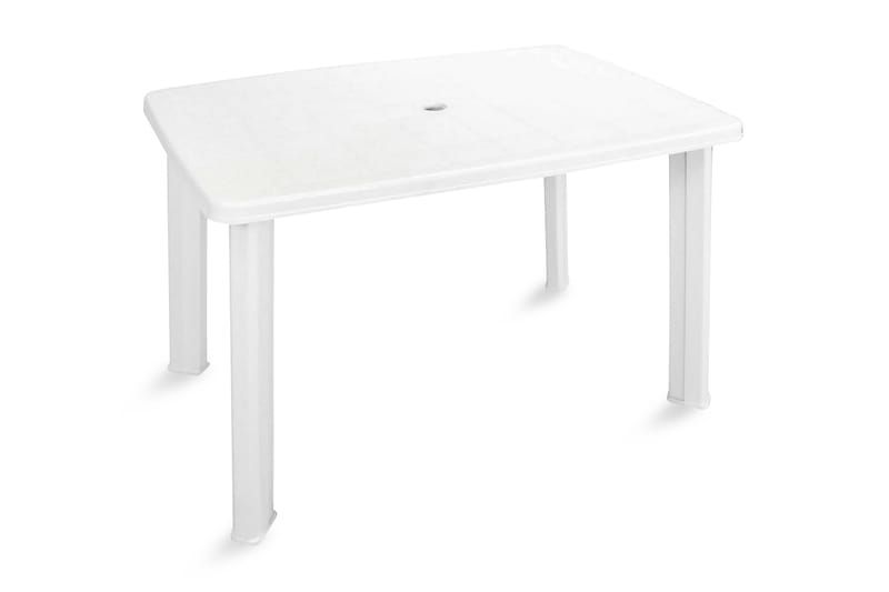 Havebord 101 X 68 X 72 Cm Plastik Hvid - Hvid - Havemøbler - Havebord - Spisebord & havebord