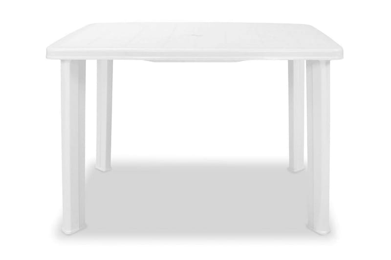 Havebord 101 X 68 X 72 Cm Plastik Hvid - Hvid - Havemøbler - Havebord - Spisebord & havebord