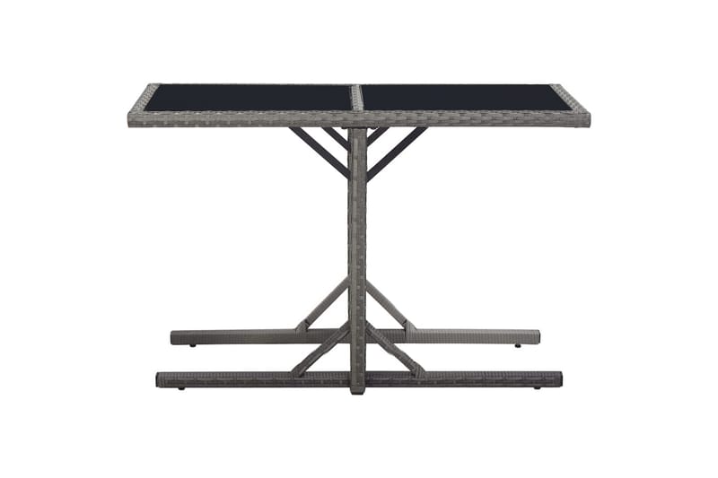Havebord 110 X 53 X 72 cm Sort Glas Og Poliratanas - Havemøbler - Havebord - Spisebord & havebord