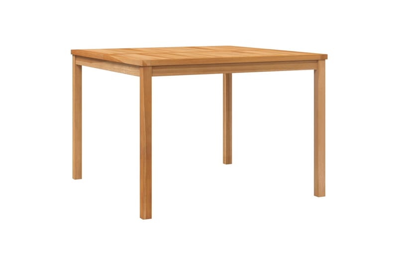 havebord 110x110x77 cm massivt teaktræ - Brun - Havemøbler - Havebord - Spisebord & havebord