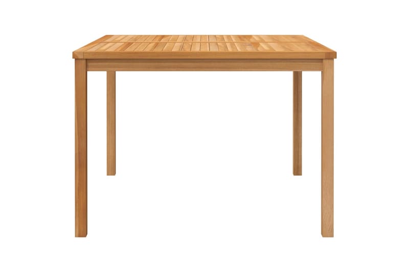 havebord 110x110x77 cm massivt teaktræ - Brun - Havemøbler - Havebord - Spisebord & havebord