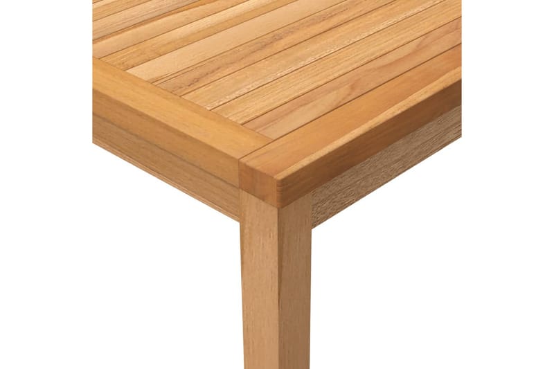 havebord 110x110x77 cm massivt teaktræ - Brun - Havemøbler - Havebord - Spisebord & havebord