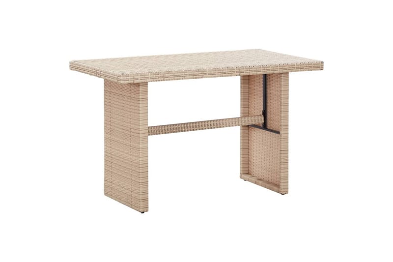 Havebord 110x60x67 cm Polyrattan Grå - Grå - Spisebord & havebord