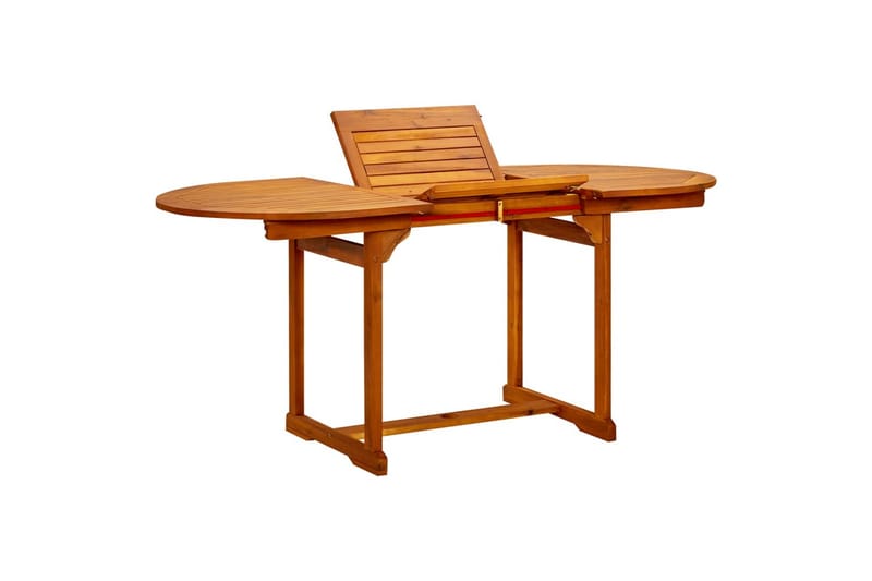 havebord (120-170)x80x75 cm massivt akacietræ - Brun - Havemøbler - Havebord - Spisebord & havebord