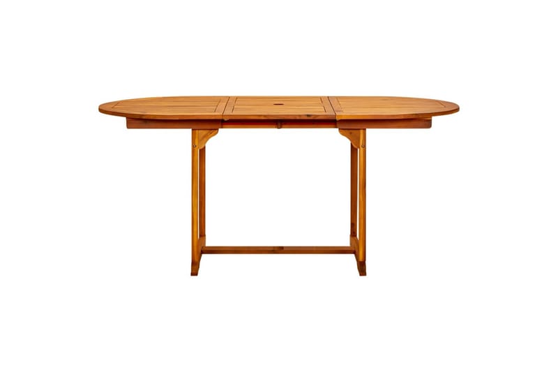 havebord (120-170)x80x75 cm massivt akacietræ - Brun - Havemøbler - Havebord - Spisebord & havebord