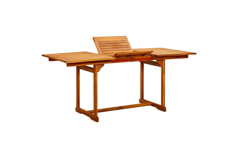 havebord (120-170)x80x75 cm massivt akacietræ - Brun - Havemøbler - Havebord - Spisebord & havebord