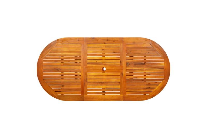 havebord (120-170)x80x75 cm massivt akacietræ - Brun - Spisebord & havebord