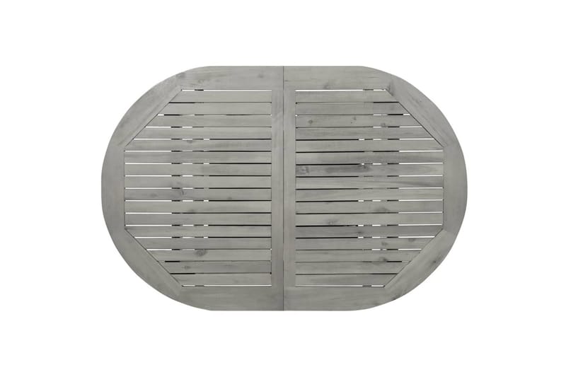 havebord (120-170)x80x75 cm massivt akacietræ - Grå - Havemøbler - Havebord - Spisebord & havebord