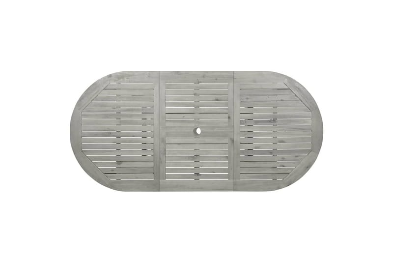 havebord (120-170)x80x75 cm massivt akacietræ - Grå - Havemøbler - Havebord - Spisebord & havebord