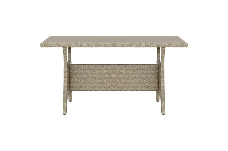 havebord 120x70x66 cm polyrattan grå - Grå - Havemøbler - Havebord - Spisebord & havebord